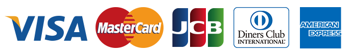 VISA・MasterCard・JCB・AmericanExpress・Diners